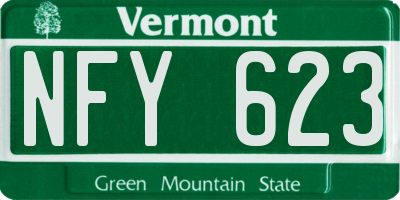 VT license plate NFY623