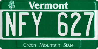 VT license plate NFY627