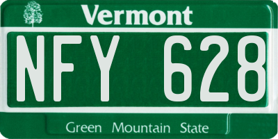 VT license plate NFY628