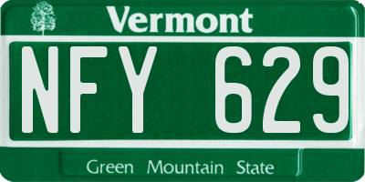 VT license plate NFY629