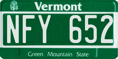 VT license plate NFY652
