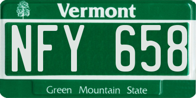 VT license plate NFY658
