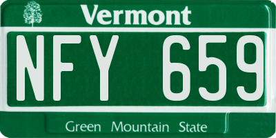 VT license plate NFY659