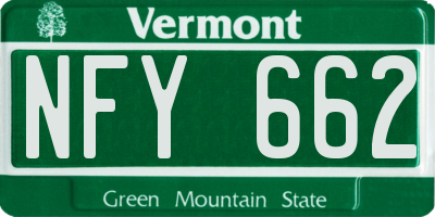 VT license plate NFY662