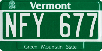 VT license plate NFY677