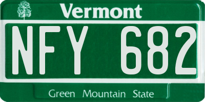 VT license plate NFY682