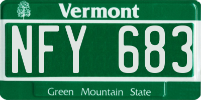 VT license plate NFY683