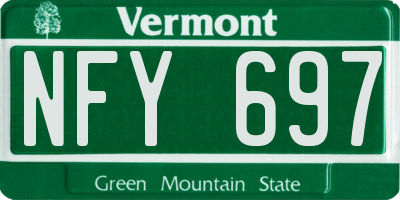 VT license plate NFY697