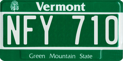 VT license plate NFY710