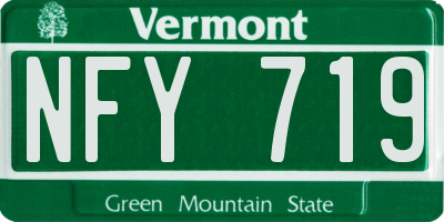 VT license plate NFY719