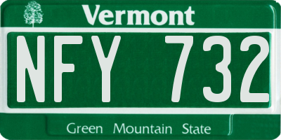 VT license plate NFY732