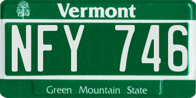 VT license plate NFY746