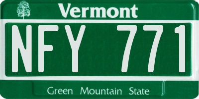 VT license plate NFY771