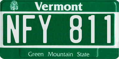 VT license plate NFY811