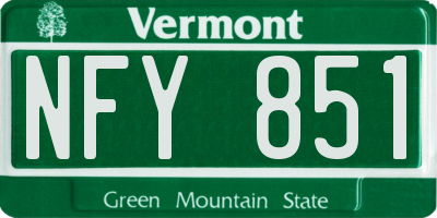 VT license plate NFY851