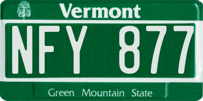 VT license plate NFY877