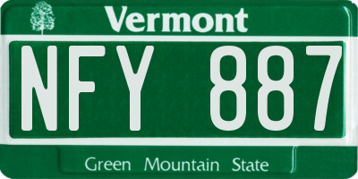 VT license plate NFY887