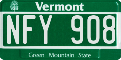 VT license plate NFY908