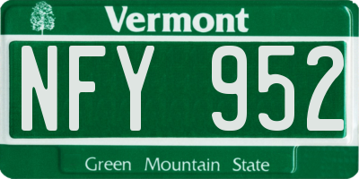 VT license plate NFY952