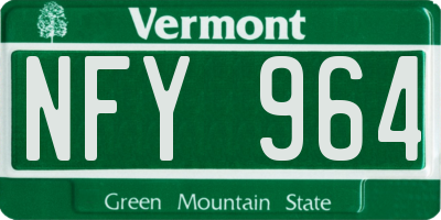 VT license plate NFY964