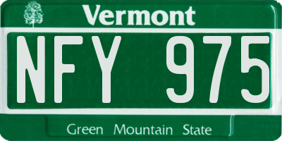 VT license plate NFY975