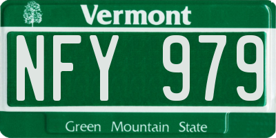 VT license plate NFY979