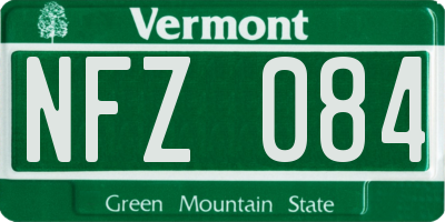 VT license plate NFZ084