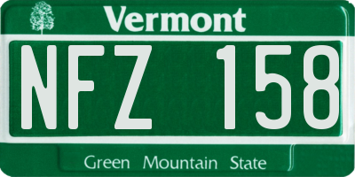 VT license plate NFZ158