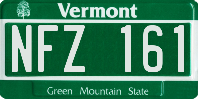 VT license plate NFZ161