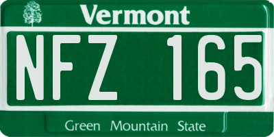 VT license plate NFZ165