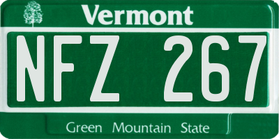 VT license plate NFZ267