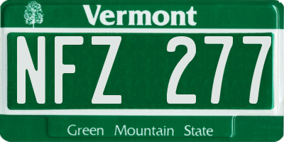 VT license plate NFZ277