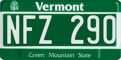 VT license plate NFZ290