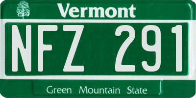 VT license plate NFZ291