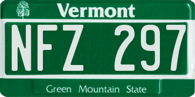 VT license plate NFZ297