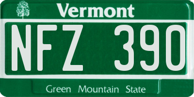 VT license plate NFZ390