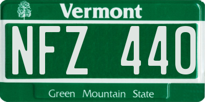 VT license plate NFZ440