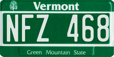 VT license plate NFZ468
