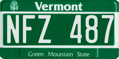 VT license plate NFZ487