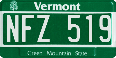 VT license plate NFZ519