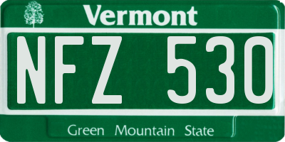 VT license plate NFZ530