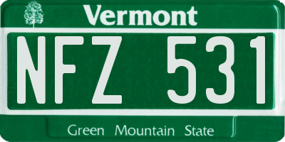 VT license plate NFZ531