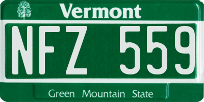 VT license plate NFZ559