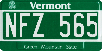 VT license plate NFZ565