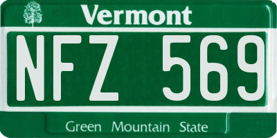 VT license plate NFZ569