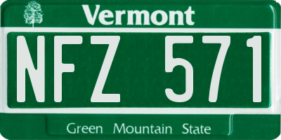 VT license plate NFZ571
