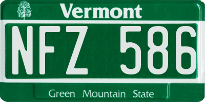 VT license plate NFZ586