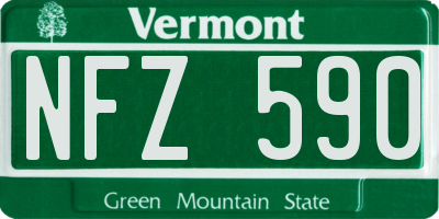 VT license plate NFZ590