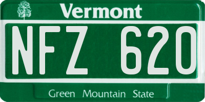 VT license plate NFZ620