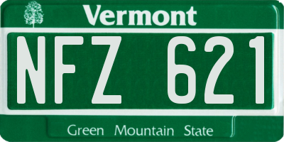 VT license plate NFZ621